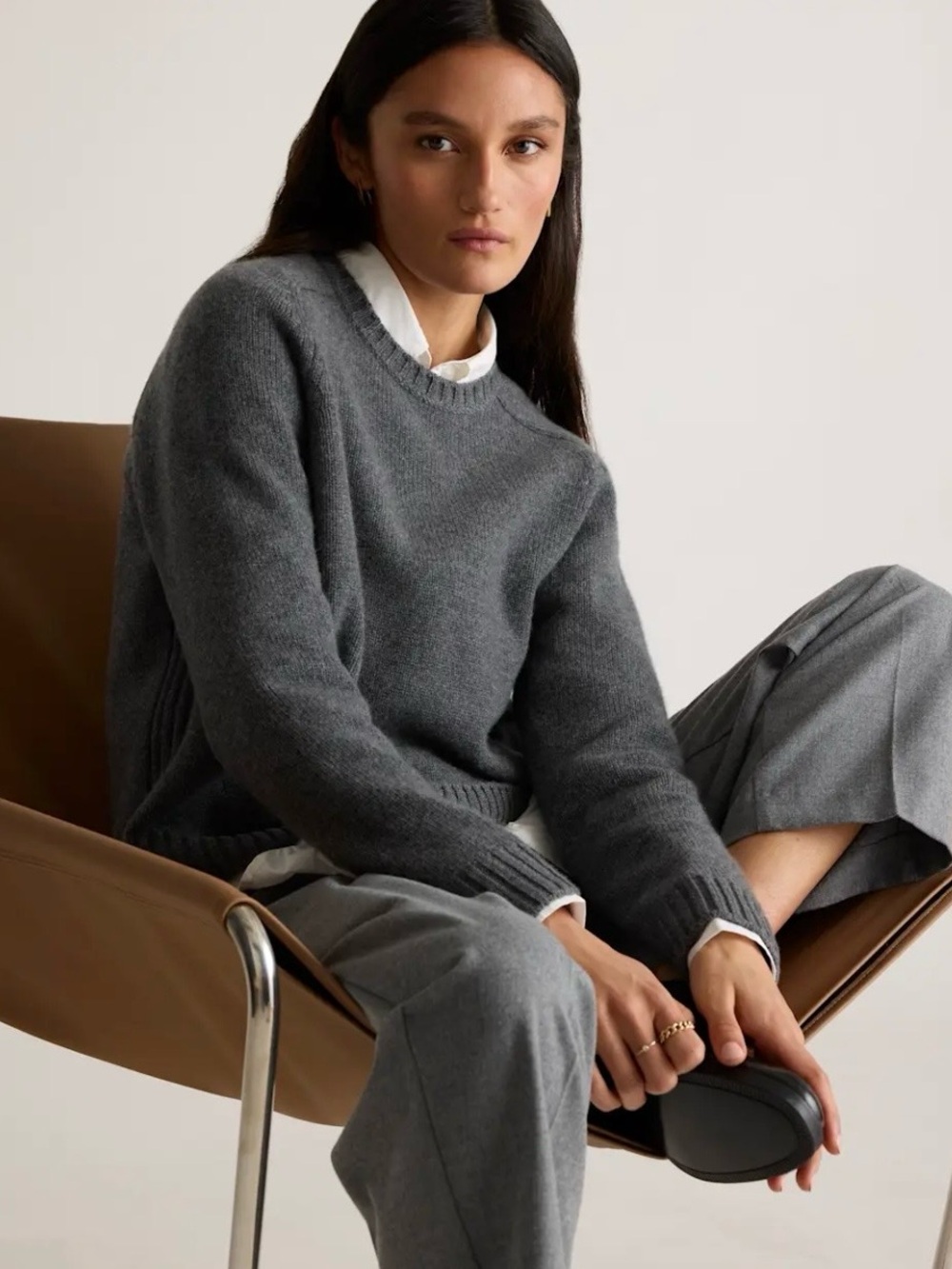 QUINCE LUXE BABY CASHMERE CREWNECK SWEATER-INCREDIBLY SOFT-SIZE XS - Picture 2 of 6